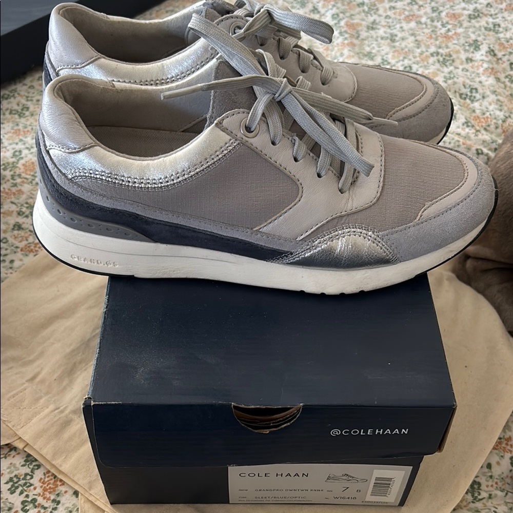 Cole Haan Gray Sneakers with Suede Accents